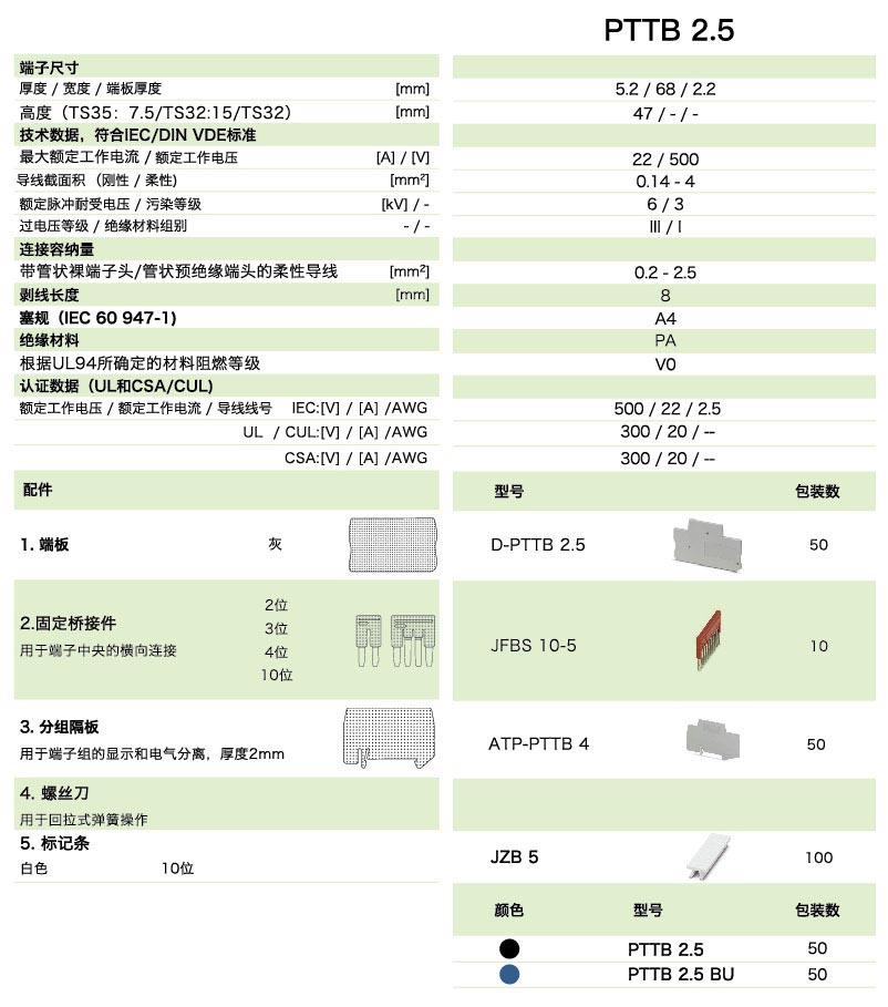 PT直插式係列PTTB 2.5