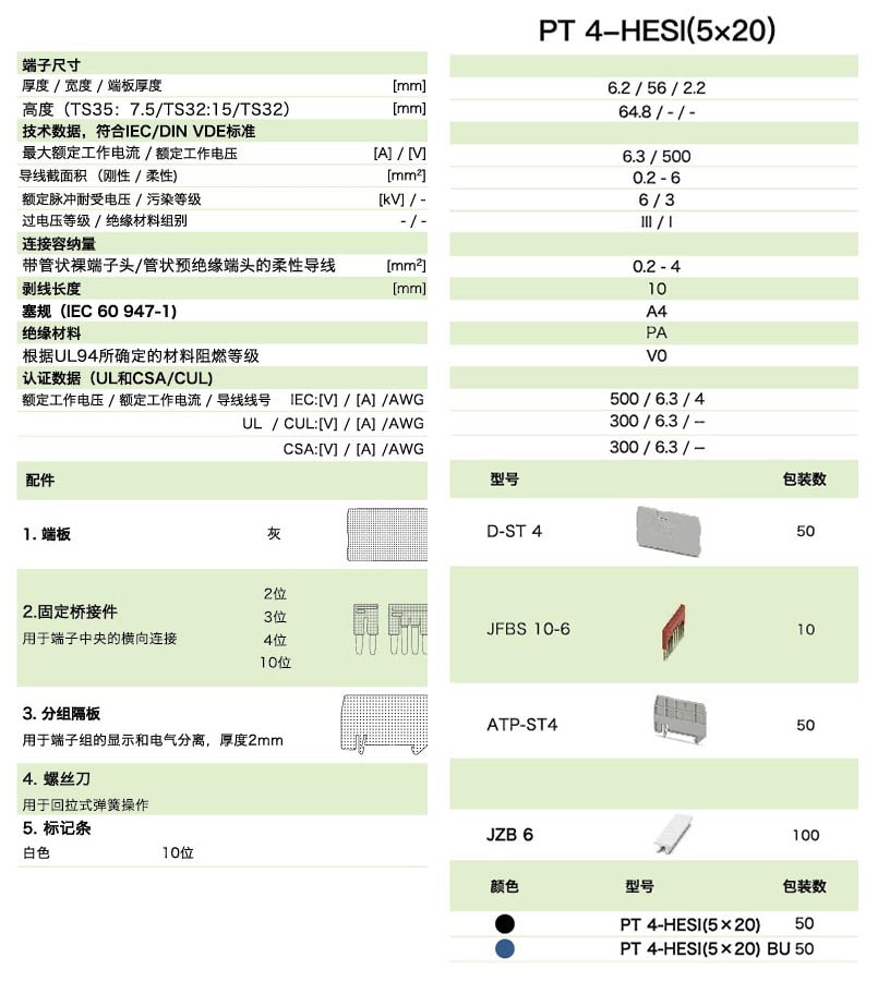 PT直插式係列PT 4-HESI(5x20)