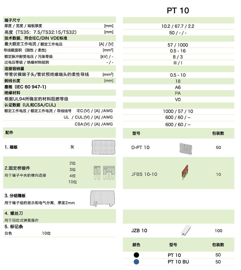 PT直插式係列PT 10